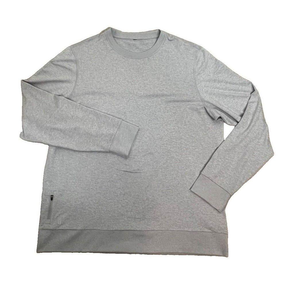 Vuori Ponto Performance Crew Sweatshirt SZ XXL Platinum Heather Gray